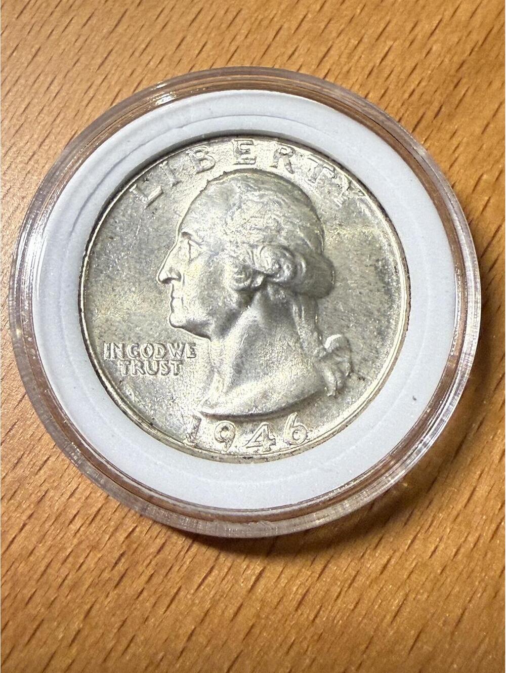 1946-D Washington Silver Quarter Dollar 90% Silver Denver Mint Circulated